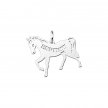 Anhänger Motiv Pferd Pony und Namensgravur aus Silber-0